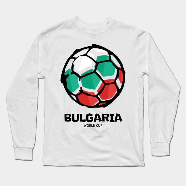 Bulgaria Football Country Flag Long Sleeve T-Shirt by KewaleeTee